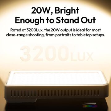 Ulanzi K20 RGB 20W Video Panel LED Işık - L207