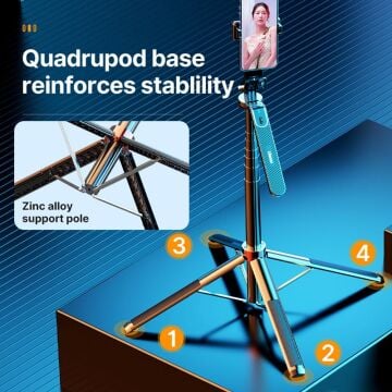 Ulanzi MA09 Bluetooth Kumandalı Selfie Tripod - M013GBB2