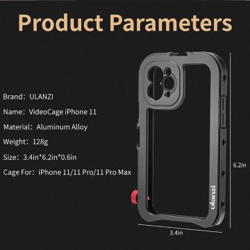 Ulanzi Iphone 11 Pro Metal Vlog Çerçeve