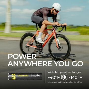 Imuto 1300mWh AAA Şarj Edilebilir Lityum Pil (4’lü Paket)