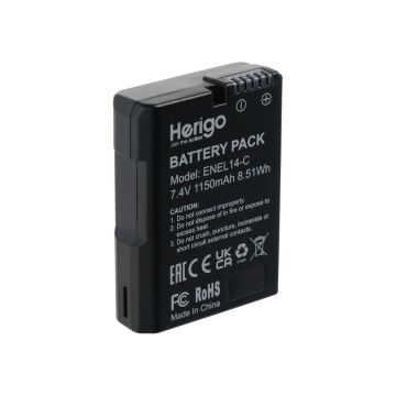 Herigo EN-EL14-C 1150mAh Type-C Şarjlı Batarya (EN-EL14 Uyumlu)