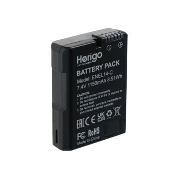 Herigo EN-EL14-C 1150mAh Type-C Şarjlı Batarya (EN-EL14 Uyumlu)