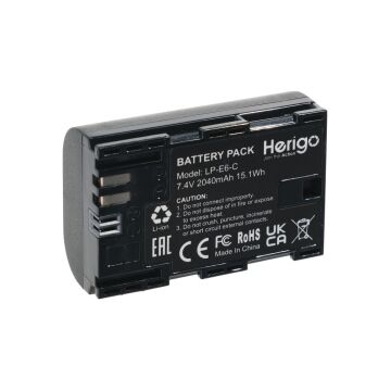 Herigo LP-E6-C 2040mAh Type-C Şarjlı Batarya (LP-E6 Uyumlu)