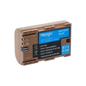 Herigo LP-E6P-C 2400mAh Type-C Şarjlı Batarya (LP-E6 Uyumlu)