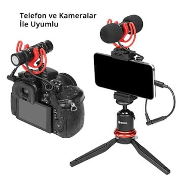 Boya BY-MM1 Pro Çift Kafalı Shotgun Mikrofon