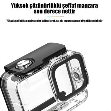 Sanger Hero 9-10-11-12-13 Uyumlu 30M Su Geçirmez Sualtı Housing Kılıfı