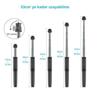 Ulanzi MT-40 Bluetooth Selfie Çubuğu Tripod