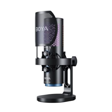 BOYA K5 - BOYA K5 Kablosuz Bağlantılı RGB Aydınlatmalı USB Condenser Mikrofon