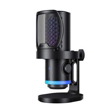BOYA CastMic G40B RGB Aydınlatmalı Gürültü Engellemeli USB Mikrofon ve Boom Arm Set