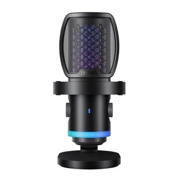 BOYA CastMic G40 RGB Aydınlatmalı Gürültü Engellemeli USB Mikrofon ve Masa Standı