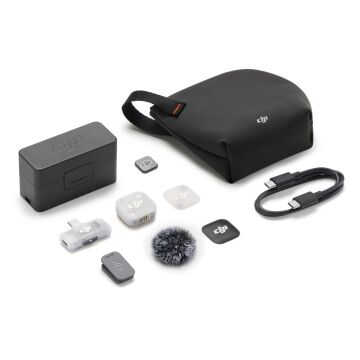 DJI Mic Mini 2 Kablosuz Yaka Mikrofon Seti (1 TX + 1 Mobile RX + Şarj Kutusu)