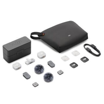 DJI Mic Mini 2 İkili Kablosuz Yaka Mikrofon Seti Mobil Alıcılı (2 TX + 1 Mobile RX + Şarj Kutusu)