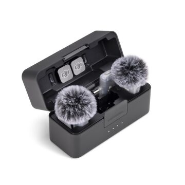 DJI Mic Mini 2 İkili Kablosuz Yaka Mikrofon Seti Mobil Alıcılı (2 TX + 1 Mobile RX + Şarj Kutusu)