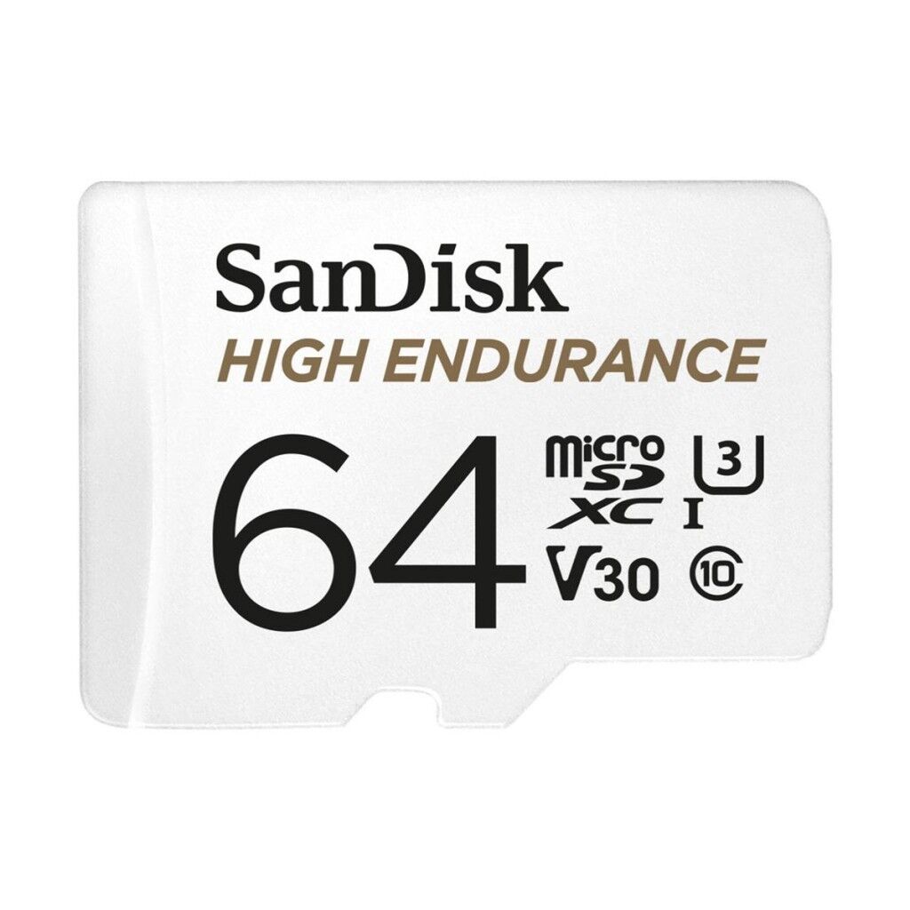 Sandisk 64GB 100mb/s U3 UHS-I V30 MicroSDXC Hafıza Kartı ve SD Adaptör - SDSQQNR-064G-GN6IA