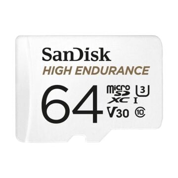 Sandisk 64GB 100mb/s U3 UHS-I V30 MicroSDXC Hafıza Kartı ve SD Adaptör - SDSQQNR-064G-GN6IA