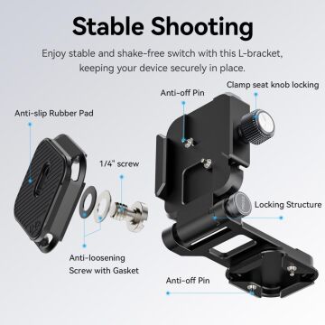 Ulanzi Uka Quick Release Katlanabilir Kamera L-Bracket - C023
