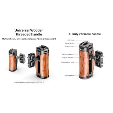 Ulanzi R075 Sol-Sağ Universal Ahşap Tutacak