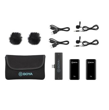 Boya BY-XM6 S6 İkili Kablosuz Yaka Mikrofonu - Type-C