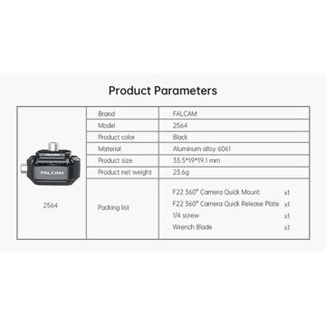 Falcam F22 Aksiyon Kamera Quick Release Kit