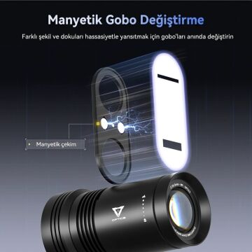Photoolex Quantum Zoom Gobo Projektör III Işık Efekti Aparatı - PH-314-PL