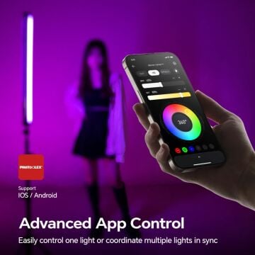 Photoolex B600 60 cm 18.5W APP Kontrollü RGB Tube LED Işık - LS-157-PL