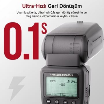 Photoolex G60 FK580G-S GN60 TTL HSS Sony Uyumlu Speedlite Flaş - TF-LS-068DF-SY-PL