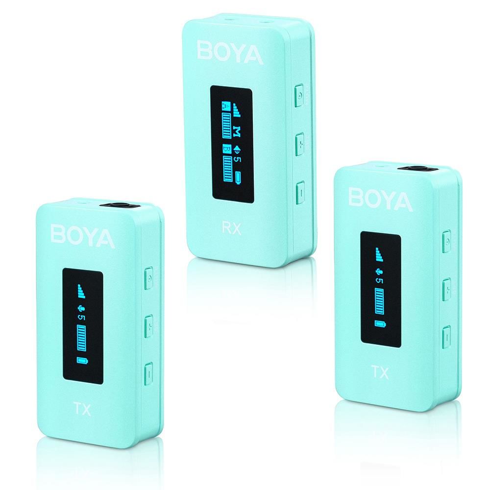 Boya BY-XM6-K2G Kablosuz İkili Yaka Mikrofonu (Yeşil)