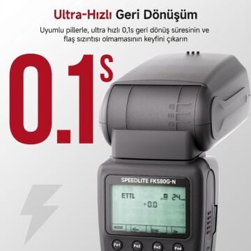 Photoolex G60 FK580G-N GN60 TTL HSS Nikon Uyumlu Speedlite Flaş - TF-LS-068DF-NY-PL