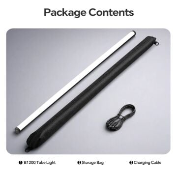 Photoolex B1200 120 cm 38W APP Kontrollü RGB Tube LED Işık - LS-158PL-01