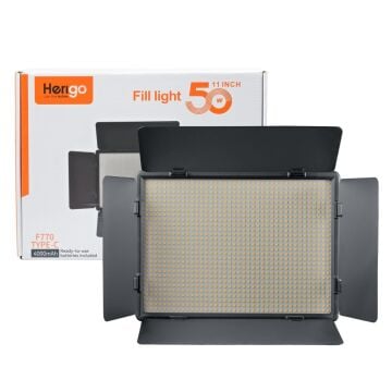 Herigo HR-LED1120 11'' 50W LED Panel Işık LED 2700K-6500K CRI 96+ Barndoor Dolgu Işığı