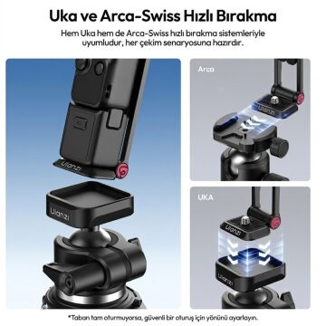 Ulanzi MA66 Manyetik Quick Release Tripod Pocket 3 ve 4 İçin - C110A