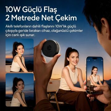 Ulanzi MFL01 2’si 1 Arada Bluetooth Manyetik Telefon Flaş ve Vlog Işığı - L151