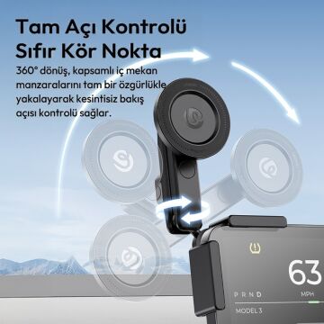 Ulanzi SK28 Manyetik Araç Telefon Tutucu Tesla Model 3 Y S X Uyumlu - S012