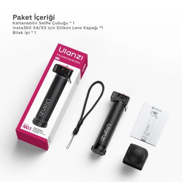Ulanzi MT98 Katlanabilir Selfie Stick Tripod 57cm 360 Kamera Uyumlu - S054