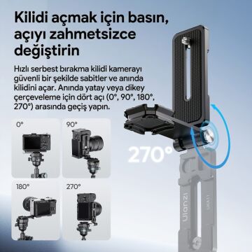Ulanzi UKA11 Katlanabilir Quick Release L Plate Kamera Montaj Aparatı - C103