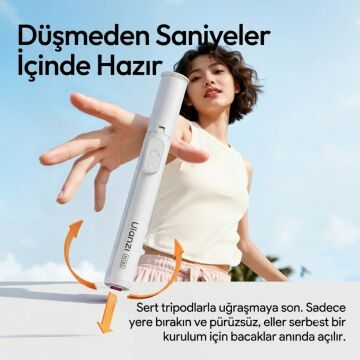 Ulanzi MT86 Otomatik Açılır Telefon Tripodu Selfie Çubuğu Beyaz - S094