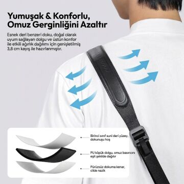 Ulanzi CSS1 U-Snap Kamera Omuz Askısı Shadow Black Siyah - B194