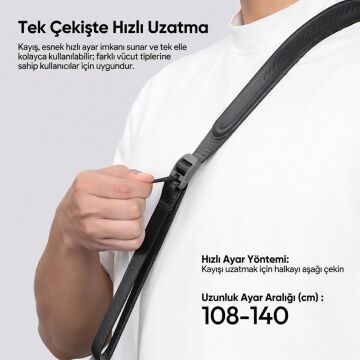 Ulanzi CSS1 U-Snap Kamera Omuz Askısı Shadow Black Siyah - B194