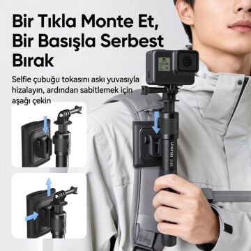 Ulanzi VL04 Aksiyon Kamera Uzatma Çubuğu Quick Release Selfie Stick - S026