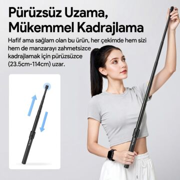 Ulanzi VL04 Aksiyon Kamera Uzatma Çubuğu Quick Release Selfie Stick - S026