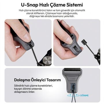 Ulanzi CSS1 U-Snap Kamera Omuz Askısı Midnight Blue Mavi - B196