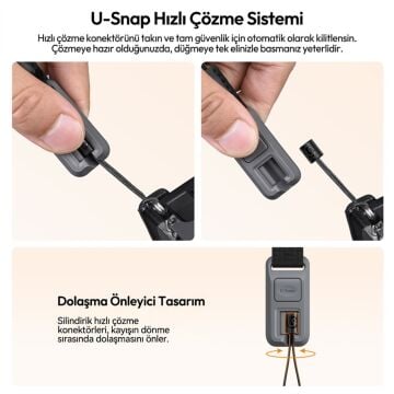 Ulanzi CSS2 U-Snap Lite Kamera Omuz Askısı Shadow Black Siyah - B198
