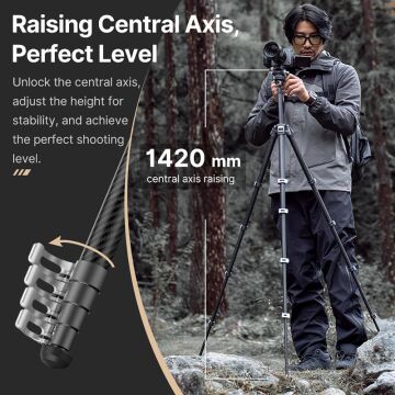 Ulanzi TT09 VideoGo Carbon Fiber Travel Video Tripod