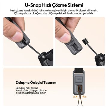 Ulanzi CSS2 U-Snap Lite Kamera Omuz Askısı Astral Blue Mavi - B200