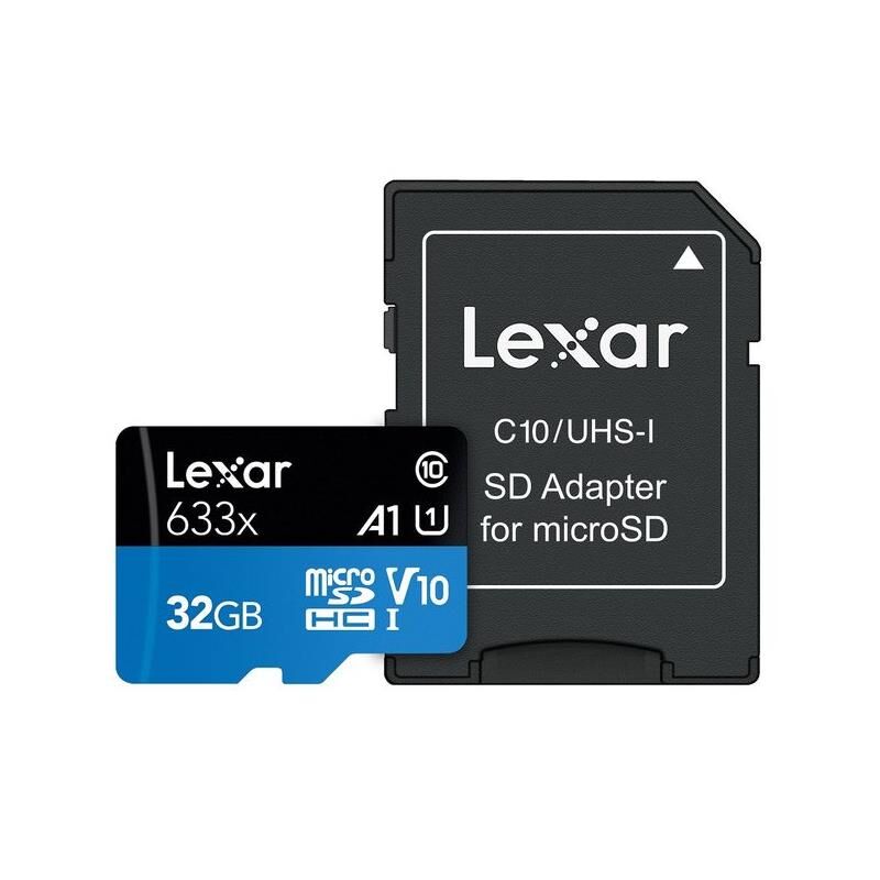 Lexar 32GB 633x 100 Mb/s MicroSDHC Hafıza Kartı SD Adaptörlü