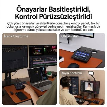 Ulanzi D200H 7 in 1 Stream Controller LCD Yayın Kontrol Paneli - A044