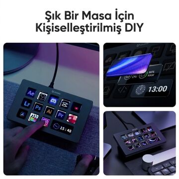 Ulanzi D200H 7 in 1 Stream Controller LCD Yayın Kontrol Paneli - A044