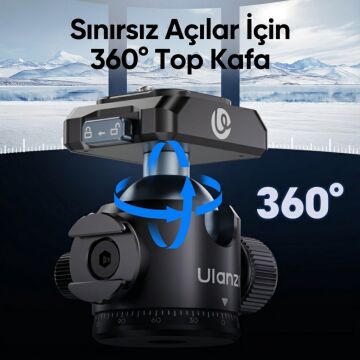 Ulanzi T100 UKA Quick Release Ball Head Tripod Başlığı - C062