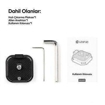 Ulanzi UKA09 Anti-Twist Quick Release Plate Uka Arca Uyumlu Kamera Montaj Plakası - C080