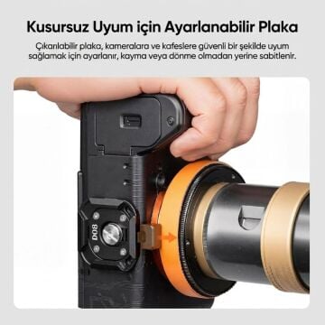 Ulanzi UKA09 Anti-Twist Quick Release Plate Uka Arca Uyumlu Kamera Montaj Plakası - C080